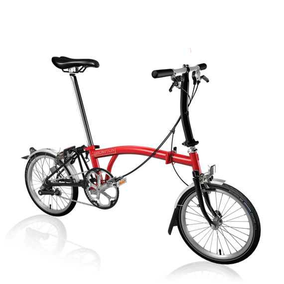 Bicicleta - Brompton - S3LU/+8/RD/BK/BRKM/REV Red/Black